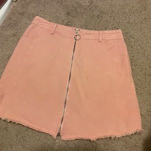 Pink mini skirt